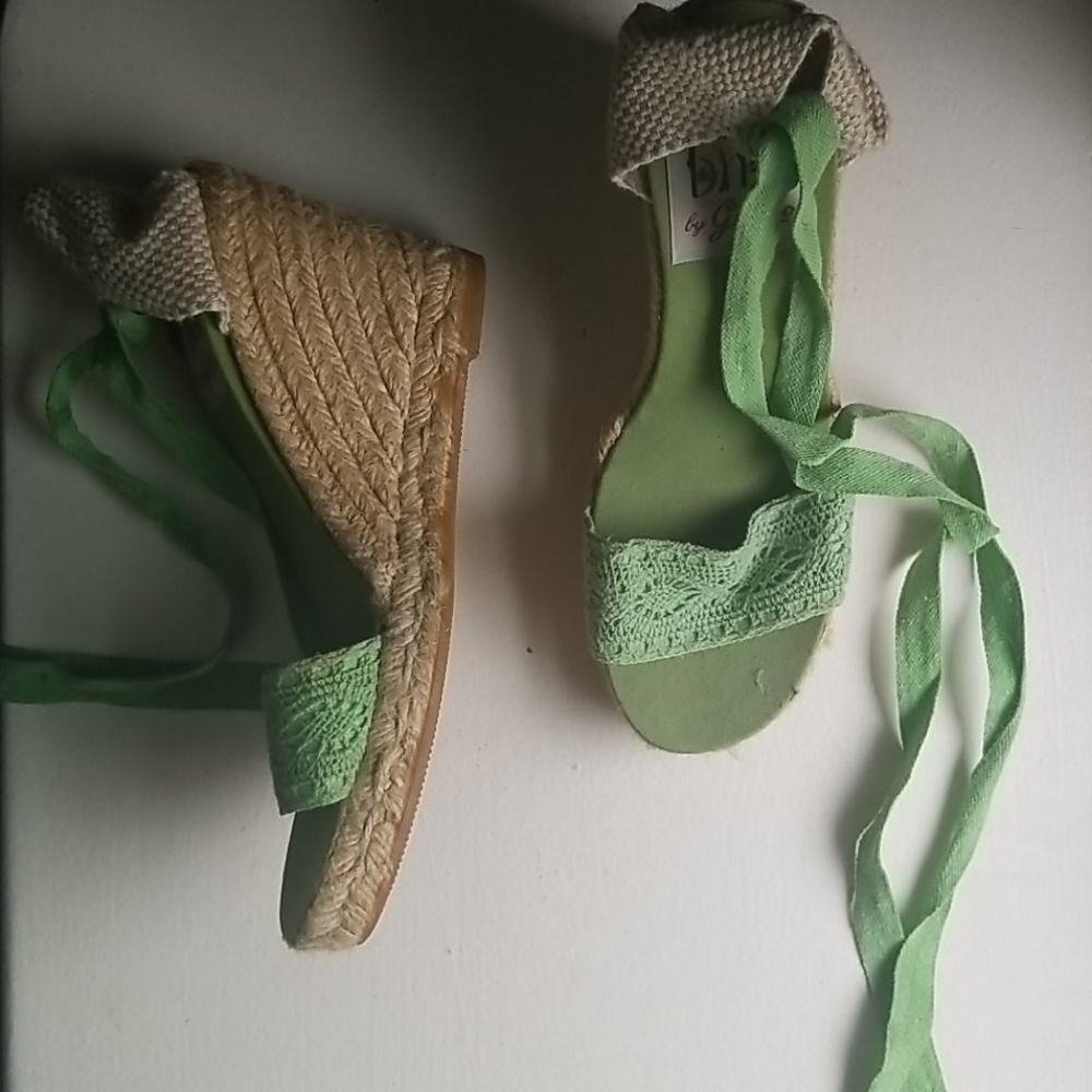 Lace-up Green Espadrilles from Spain!!
